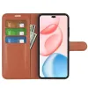 Coque portefeuille Phonesta Litchi Skin pour HONOR 400 Pro - Marron 3
