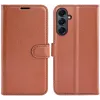 Coque portefeuille Phonesta Litchi Skin pour Samsung Galaxy A17 - Marron 0
