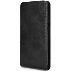 Coque portefeuille Phonesta Leather Vertical Flip pour OnePlus 13 - Noir