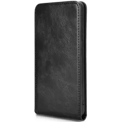 Coque portefeuille Phonesta Leather Vertical Flip pour OnePlus 13R - Noir
