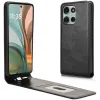 Coque portefeuille Phonesta Leather Vertical Flip pour Motorola Moto G75 - Noir 2