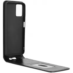 Coque portefeuille Phonesta Leather Vertical Flip pour Motorola Moto G45 / Moto G34 - Noir