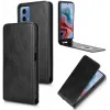 Coque portefeuille Phonesta Leather Vertical Flip pour Motorola Moto G45 / Moto G34 - Noir 4