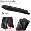Coque portefeuille Phonesta Leather Vertical Flip pour Motorola Edge 50 Fusion - Noir 4
