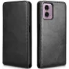 Coque portefeuille Phonesta Leather Vertical Flip pour Motorola Moto G04 / G04s / G24 / G24 Power / E14 - Noir