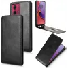Coque portefeuille Phonesta Leather Vertical Flip pour Motorola Moto G84 - Noir 2