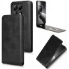 Coque portefeuille Phonesta Leather Vertical Flip pour Xiaomi 14T Pro - Noir 1