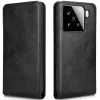 Coque portefeuille Phonesta Leather Vertical Flip pour Xiaomi 15 - Noir