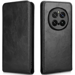 Coque portefeuille Phonesta Leather Vertical Flip pour HONOR Magic7 Pro - Noir