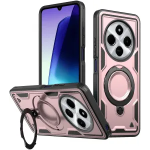 Coque arrière Phonesta MagLock Armor anneau et MagSafe pour Xiaomi Redmi 14C / Xiaomi Poco C75 - Or rose