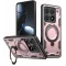 Coque arrière Phonesta MagLock Armor anneau et MagSafe pour Xiaomi 14T Pro - Or rose