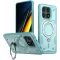 Coque arrière Phonesta MagLock Armor anneau et MagSafe pour Xiaomi Poco X6 Pro - Bleu clair