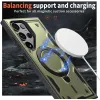 Coque arrière Phonesta MagLock Armor anneau et MagSafe pour Samsung Galaxy S25 Ultra - Vert 3