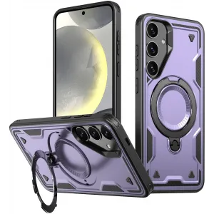 Coque arrière Phonesta MagLock Armor anneau et MagSafe pour Samsung Galaxy S25/S24 - Violet