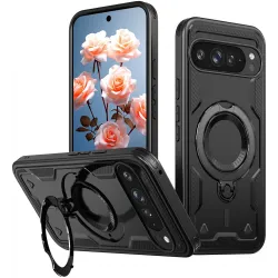 Coque arrière Phonesta MagLock Armor anneau et MagSafe pour Google Pixel 9 Pro XL - Noir