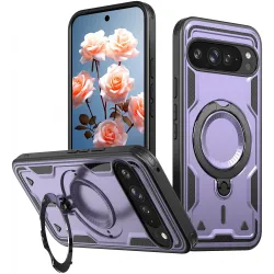 Coque arrière Phonesta MagLock Armor anneau et MagSafe pour Google Pixel 9 / 9 Pro - Violet