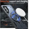 Coque arrière Phonesta MagLock Armor anneau et MagSafe pour Samsung Galaxy A16 - Bleu foncé 2
