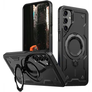 Coque arrière Phonesta MagLock Armor anneau et MagSafe pour Samsung Galaxy A16 - Noir