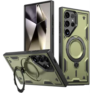 Coque arrière Phonesta MagLock Armor anneau et MagSafe pour Samsung Galaxy S24 Ultra - Vert