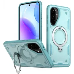 Coque arrière Phonesta MagLock Armor anneau et MagSafe pour Samsung Galaxy A36/A56 - Bleu clair