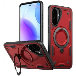 Coque arrière Phonesta MagLock Armor anneau et MagSafe pour Samsung Galaxy A36/A56 - Rouge