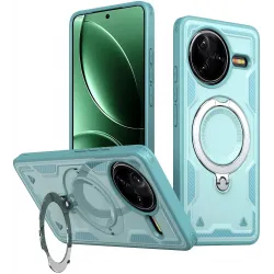 Coque arrière Phonesta MagLock Armor anneau et MagSafe pour Xiaomi Poco F7 Pro/F7 Ultra - Bleu clair