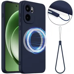 Coque arrière en silicone Phonesta Royale Liquid avec MagSafe pour OnePlus 15R - Bleu foncé