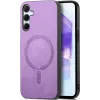 Coque arrière Phonesta Retro Vegan Leather MagSafe pour Samsung Galaxy A55 - Violet