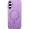 Coque arrière Phonesta Retro Vegan Leather MagSafe pour Samsung Galaxy A55 - Violet 2