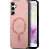 Coque arrière Phonesta Retro Vegan Leather MagSafe pour Samsung Galaxy A35 - Rose