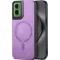 Coque arrière Phonesta Retro Vegan Leather MagSafe pour Motorola Moto G35 - Violet
