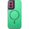 Coque arrière Phonesta Retro Vegan Leather MagSafe pour Motorola Moto G55 - Vert 1