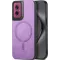 Coque arrière Phonesta Retro Vegan Leather MagSafe pour Motorola Moto G55 - Violet
