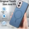 Coque arrière Phonesta Retro Vegan Leather MagSafe pour Motorola Moto G55 - Violet 4
