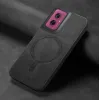 Coque arrière Phonesta Retro Vegan Leather MagSafe pour Motorola Moto G55 - Noir 3