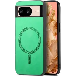 Coque arrière Phonesta Retro Vegan Leather MagSafe pour Google Pixel 9 / 9 Pro - Vert