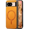 Coque arrière Phonesta Retro Vegan Leather MagSafe pour Google Pixel 9 / 9 Pro - Orange