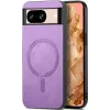 Coque arrière Phonesta Retro Vegan Leather MagSafe pour Google Pixel 9 / 9 Pro - Violet
