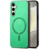 Coque arrière Phonesta Retro Vegan Leather MagSafe pour Samsung Galaxy S25/S24 - Vert 2