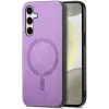 Coque arrière Phonesta Retro Vegan Leather MagSafe pour Samsung Galaxy S25/S24 - Violet 1