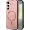 Coque arrière Phonesta Retro Vegan Leather MagSafe pour Samsung Galaxy S25/S24 - Rose 1