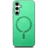 Coque arrière Phonesta Retro Vegan Leather MagSafe pour Samsung Galaxy S25 Plus/S24 Plus - Vert