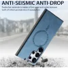 Coque arrière Phonesta Retro Vegan Leather MagSafe pour Samsung Galaxy S25 Ultra - Bleu 2