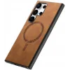 Coque arrière Phonesta Retro Vegan Leather MagSafe pour Samsung Galaxy S25 Ultra - Marron 7