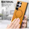 Coque arrière Phonesta Retro Vegan Leather MagSafe pour Samsung Galaxy S25 Ultra - Orange 12