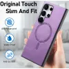 Coque arrière Phonesta Retro Vegan Leather MagSafe pour Samsung Galaxy S25 Ultra - Violet 2