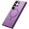 Coque arrière Phonesta Retro Vegan Leather MagSafe pour Samsung Galaxy S25 Ultra - Violet 6
