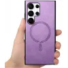 Coque arrière Phonesta Retro Vegan Leather MagSafe pour Samsung Galaxy S25 Ultra - Violet 7