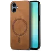Coque arrière Phonesta Retro Vegan Leather MagSafe pour Samsung Galaxy A06 4G/5G - Marron