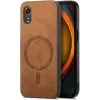 Coque arrière Phonesta Retro Vegan Leather MagSafe pour Samsung Galaxy Xcover 7 - Marron
